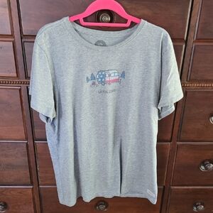 Women's Life is Good Tshirt Size XXL Grey.  US Flag